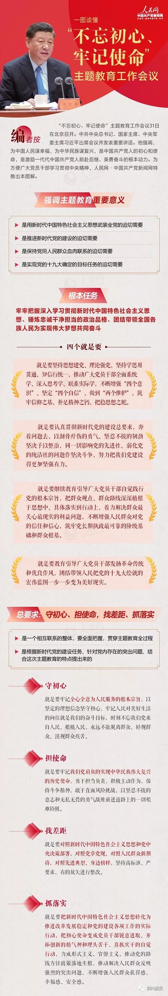 不忘初心、牢記使命| 一圖讀懂“不忘初心、牢記使命”主題教育工作會(huì)議